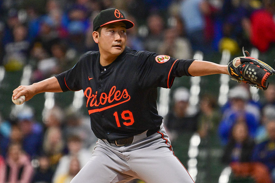 先発したオリオールズ・菅野智之【写真：ロイター】