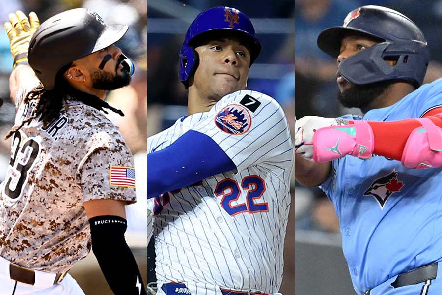 フェルナンド・タティスJr.、フアン・ソト、ブラディミール・ゲレーロJr.（左から）【写真：ロイター】