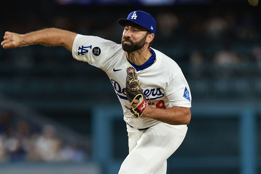 Dバックス戦に登板したドジャースのルー・トリビーノ【写真：Getty Images】