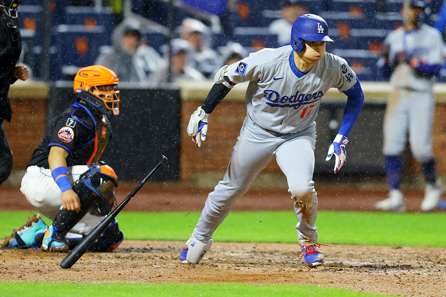 ドジャース大谷翔平選手出場試合実使用球メッツ戦 Dodgerstagramドジャスタ！】メッツ対ドジャース 試合前練習でキャッチ