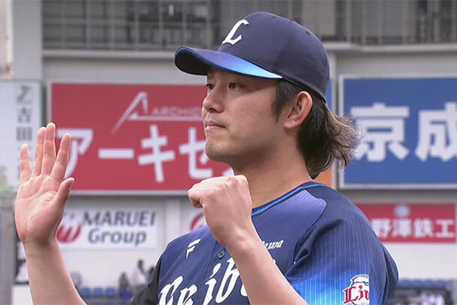 5勝目をあげた西武・今井達也【画像：パーソル パ・リーグTV】