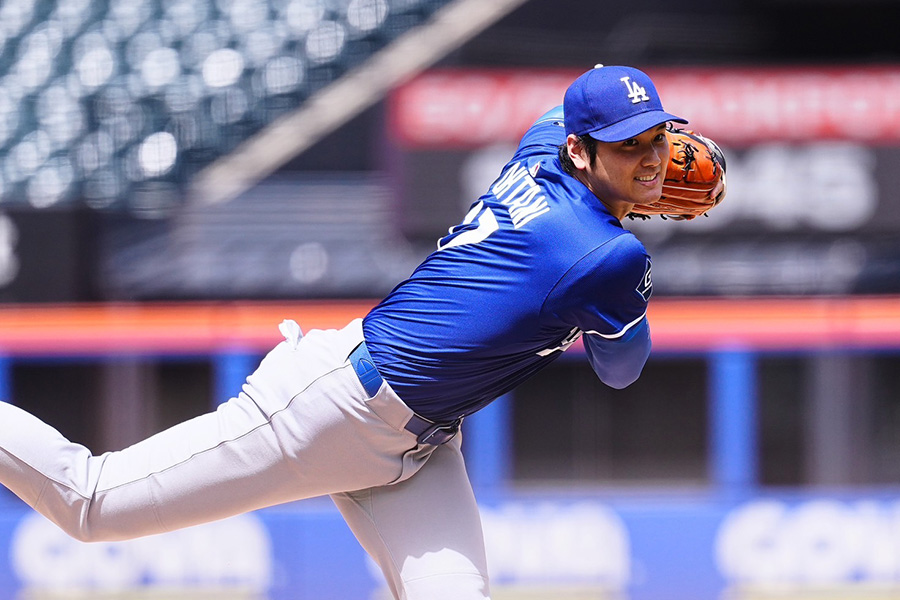 ライブBPに登板したドジャース・大谷翔平【写真：荒川祐史】