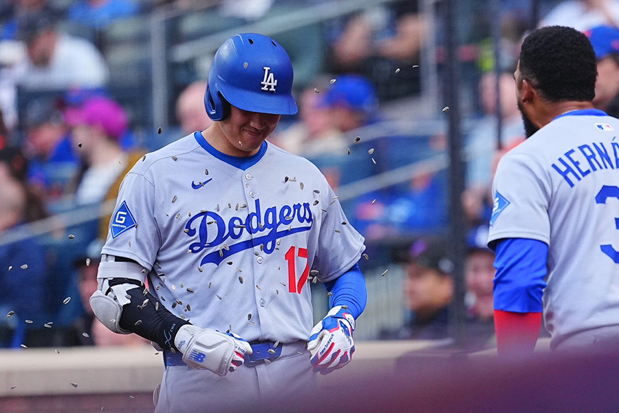 メッツ戦で本塁打を放ったドジャース・大谷翔平【写真：荒川祐史】