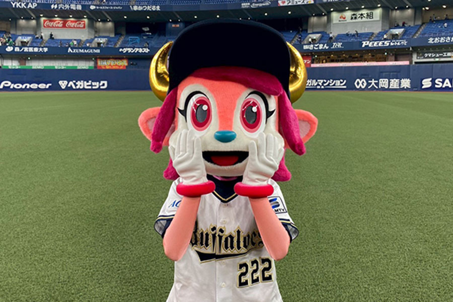 オリックスのキャラクター・バファローベル【写真提供：(c)ORIX Buffaloes】