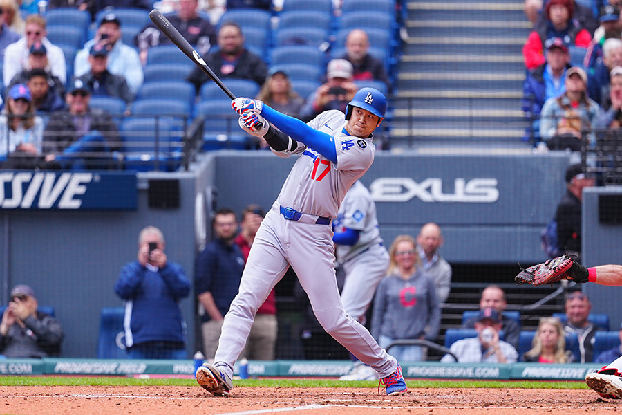 ガーディアンズ戦に出場したドジャース・大谷翔平【写真：荒川祐史】