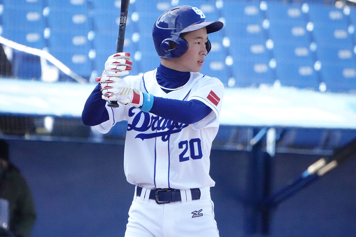 中日ジュニア在籍時の小久保颯弥【写真：川村虎大】