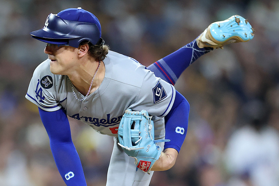 パドレス戦に登板したドジャースのエンリケ・ヘルナンデス【写真：Getty Images】