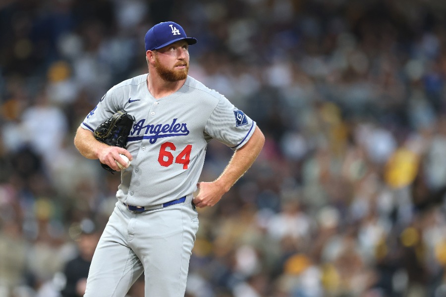 パドレス戦に登板したドジャースのマット・サウアー【写真：Getty Images】