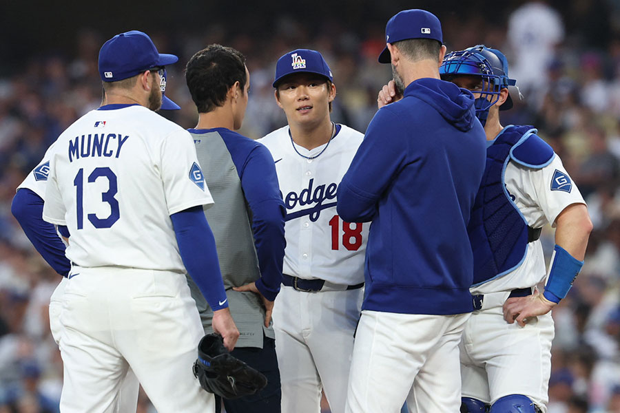 先発したドジャース・山本由伸【写真：ロイター】