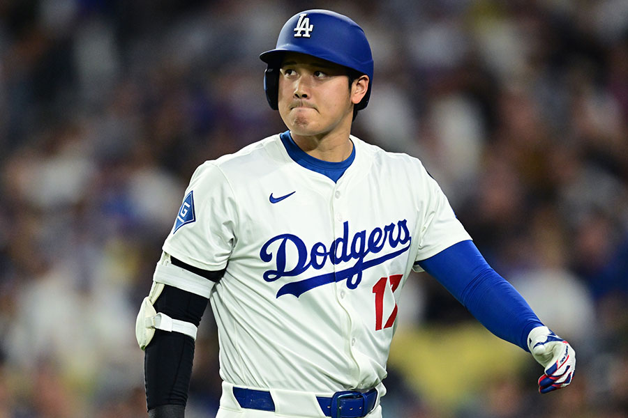 ジャイアンツ戦に出場したドジャース・大谷翔平【写真：Getty Images】