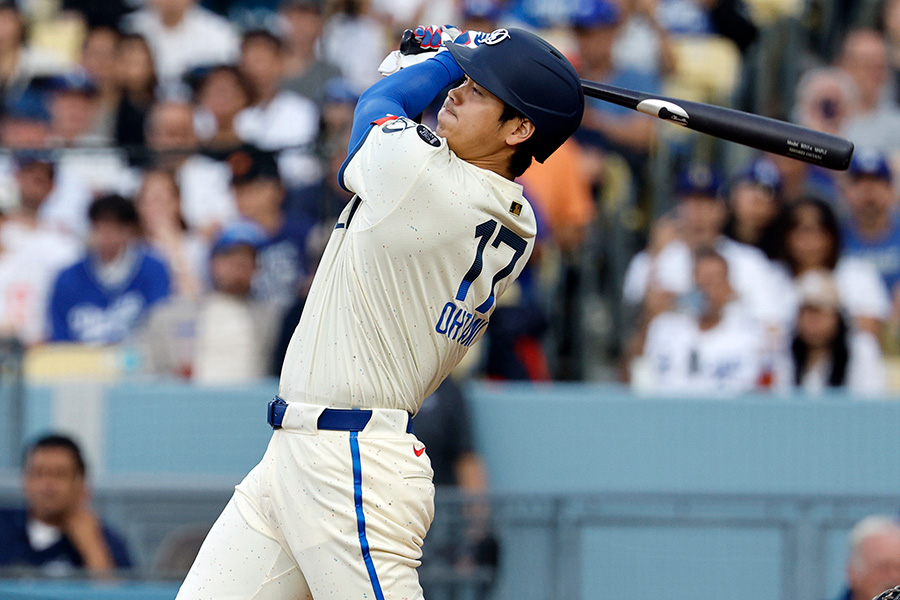 ジャイアンツ戦に出場したドジャース・大谷翔平【写真：Getty Images】
