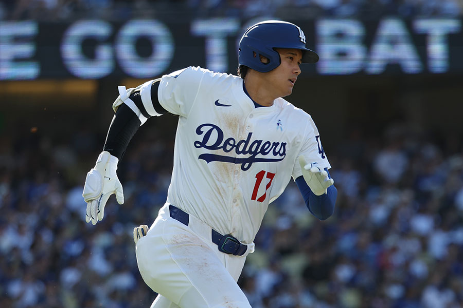 本拠地でのジャイアンツ戦に出場したドジャース・大谷翔平【写真：Getty Images】
