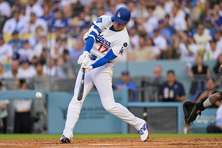 パドレス戦に出場したドジャース・大谷翔平【写真：ロイター】