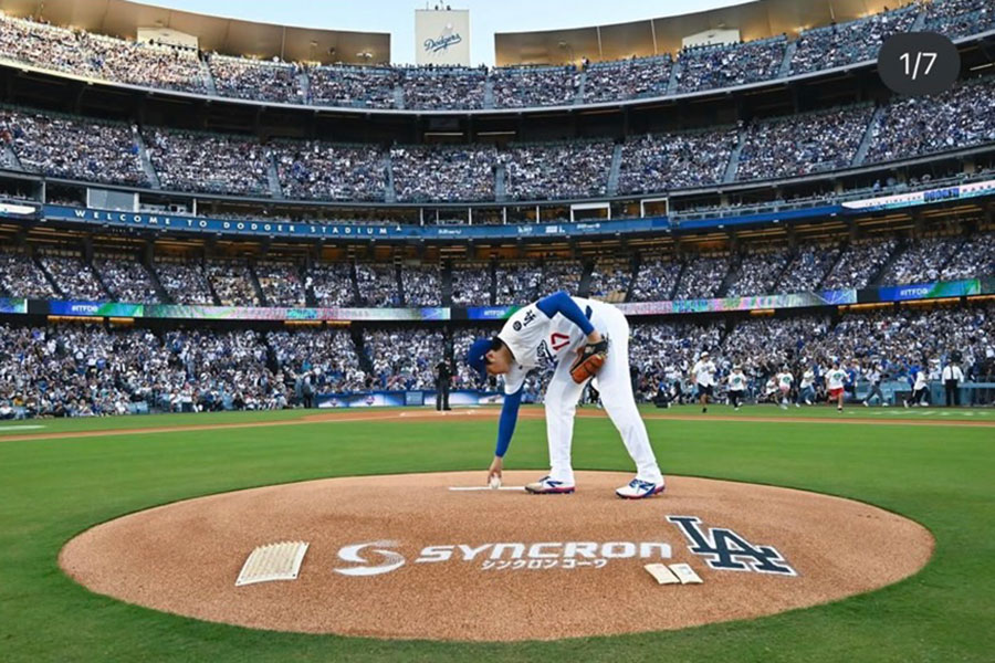 ドジャース・大谷翔平がインスタグラムで公開した写真（投稿をスクリーンショット）