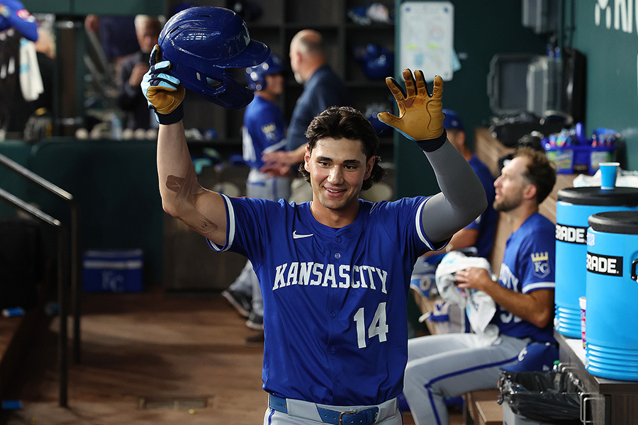 メジャー1号を放ったロイヤルズのジャック・カグリオーン【写真：Getty Images】