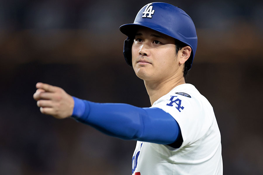 パドレス戦に出場したドジャース・大谷翔平【写真:Getty Images】