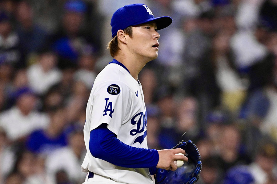 パドレス戦に先発したドジャース・山本由伸【写真：Getty Images】