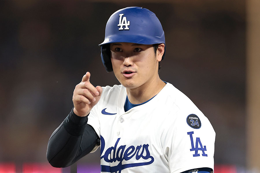 パドレス戦に出場したドジャース・大谷翔平【写真：Getty Images】