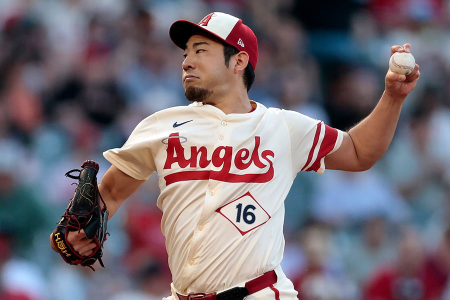 アストロズ戦に登板したエンゼルス・菊池雄星【写真：Getty Images】