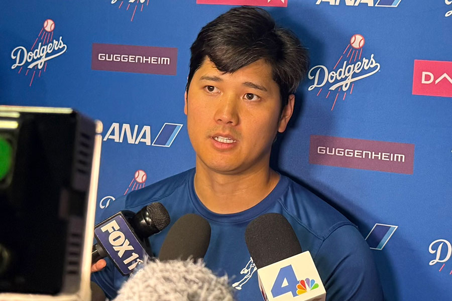 ナショナルズ戦に出場したドジャース・大谷翔平【写真：上野明洸】