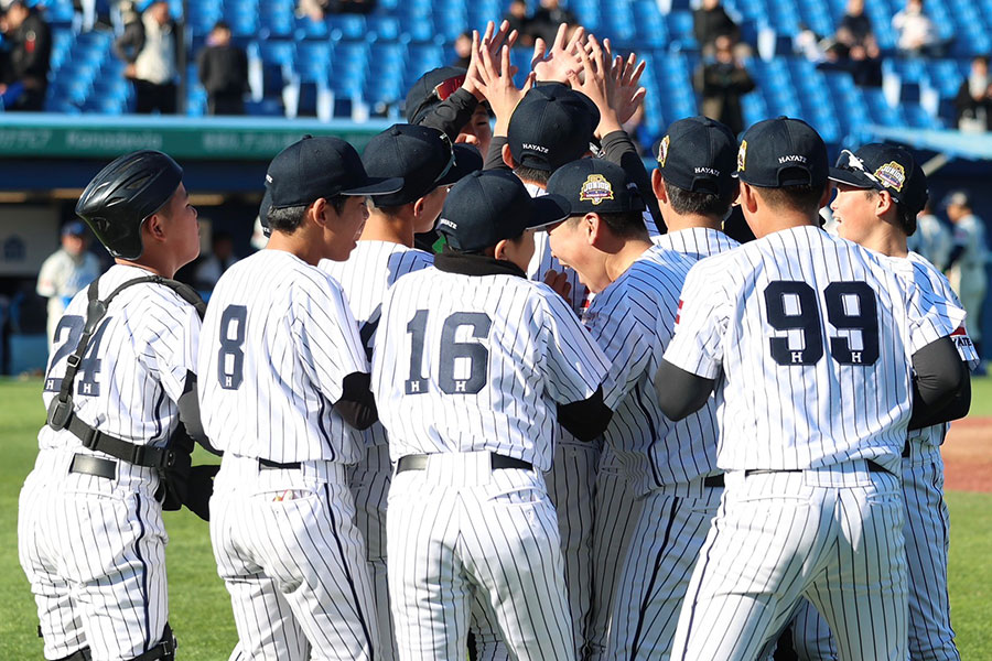 昨年大会に出場したくふうハヤテジュニアナイン【写真：加治屋友輝】