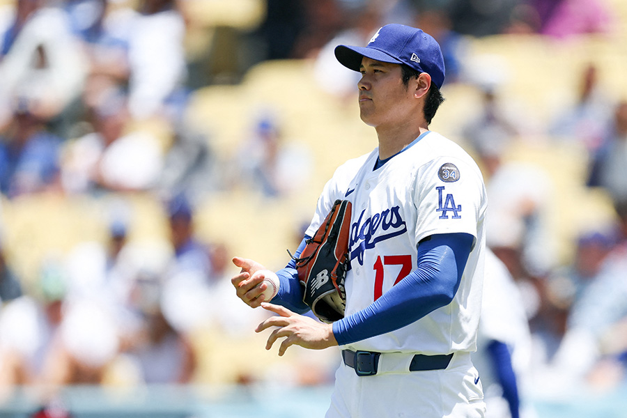 ナショナルズ戦に登板したドジャース・大谷翔平【写真：ロイター】