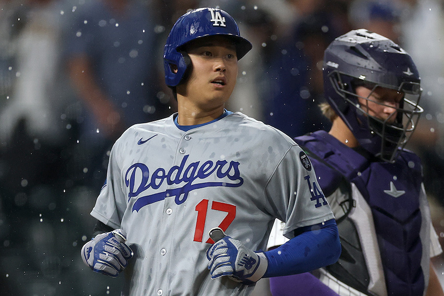 ロッキーズ戦に出場したドジャース・大谷翔平【写真:Getty Images】