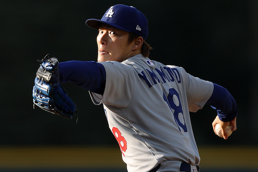 ロッキーズ戦に先発したドジャース・山本由伸【写真：Getty Images】