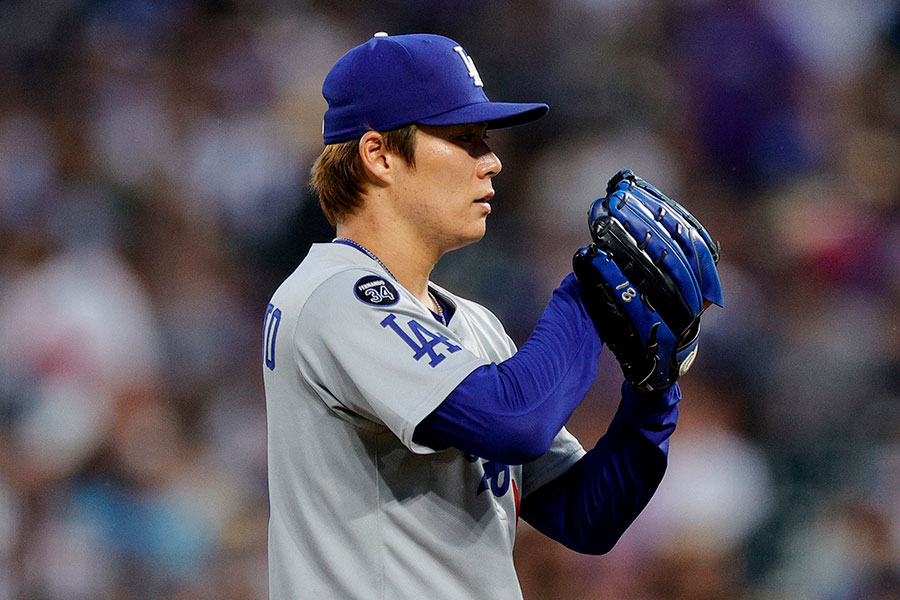 ロッキーズ戦に先発したドジャース・山本由伸【写真：Getty Images】