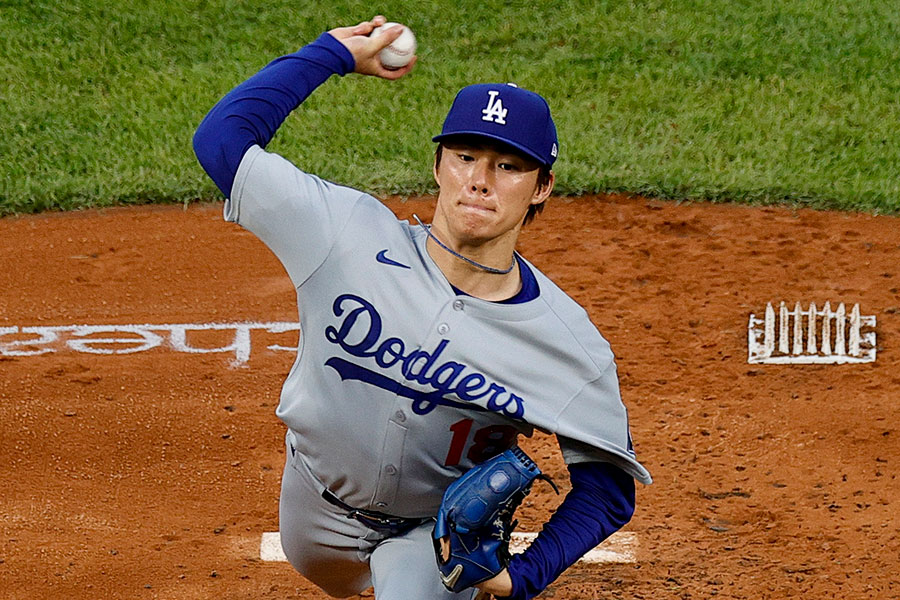 ロッキーズ戦に先発したドジャース・山本由伸【写真：Getty Images】