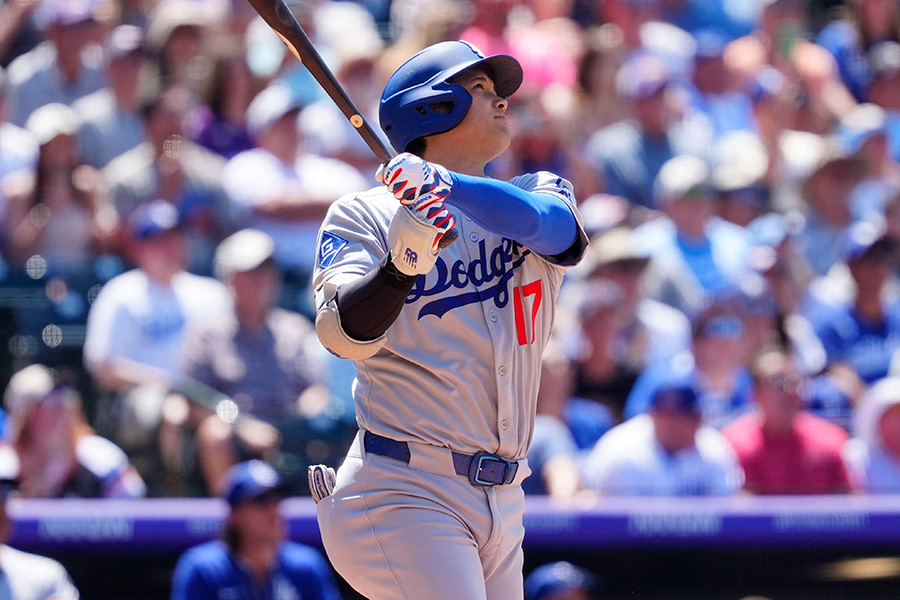 28号ソロを放ったドジャース・大谷翔平【写真：ロイター】