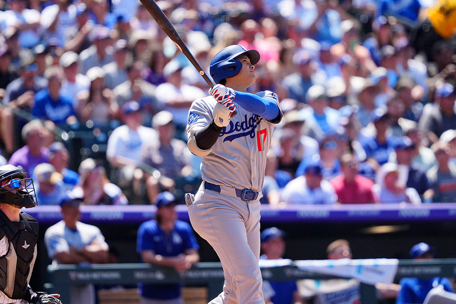 28号ソロを放ったドジャース・大谷翔平【写真:ロイター】