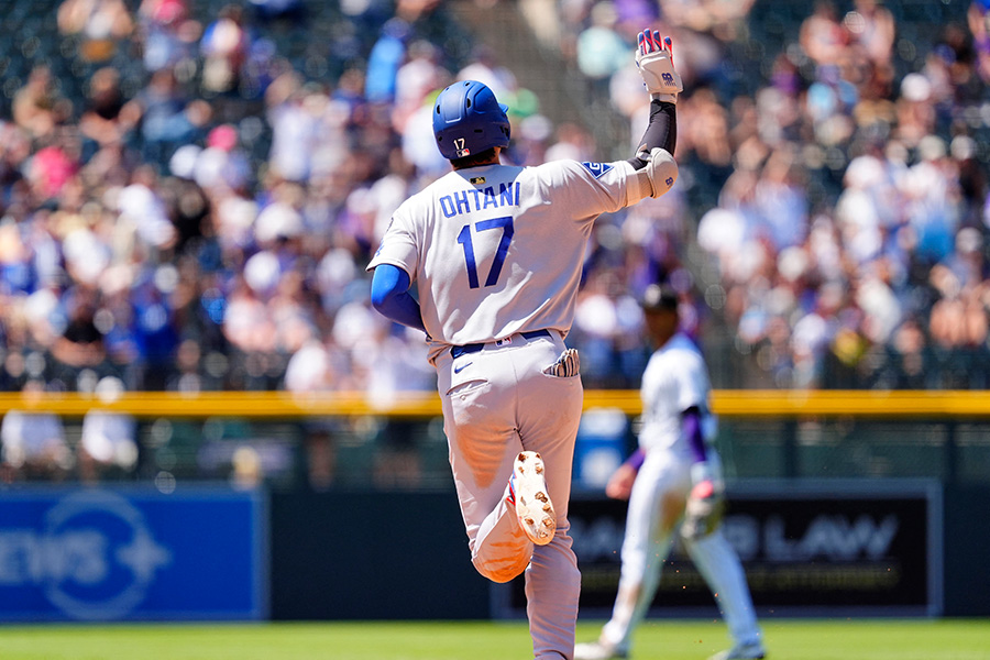 28号ソロを放ったドジャース・大谷翔平【写真：ロイター】