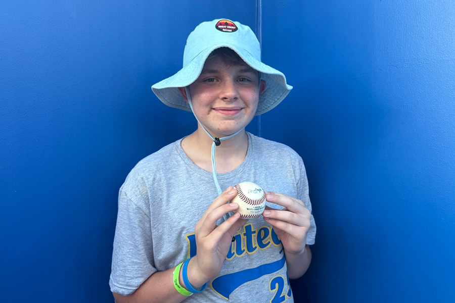 大谷翔平のHR球を獲得したブロンクス・アレンさん【写真：上野明洸】