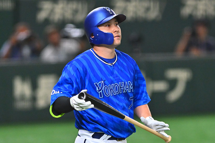 巨人戦に出場したDeNA・佐野恵太【写真：古川剛伊】