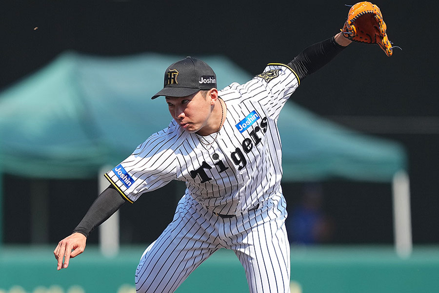 2軍戦で復帰登板を果たした阪神・石井大智【写真提供：産経新聞社】