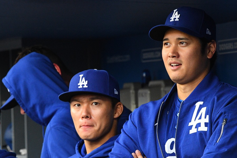 ドジャース・山本由伸（左）と大谷翔平【写真：Getty Images】