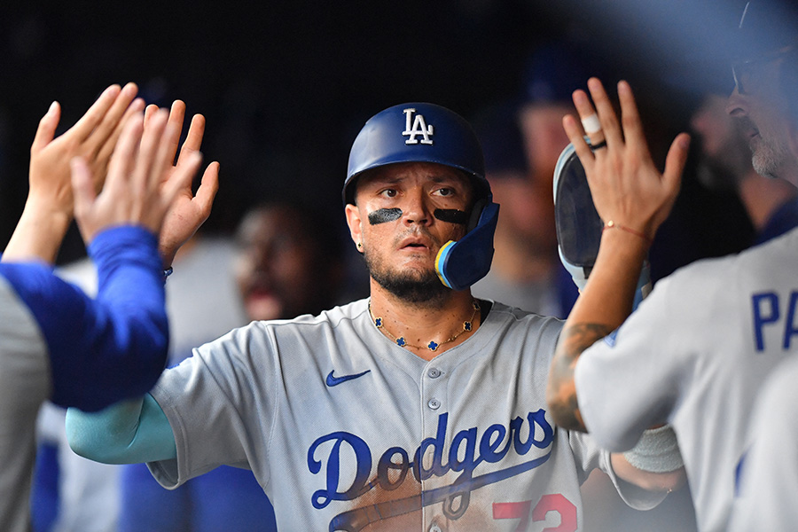 ブルワーズ戦に出場したドジャースのミゲル・ロハス【写真：ロイター】