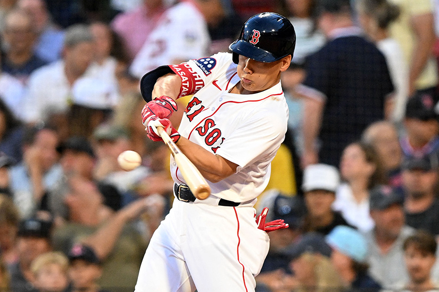 ロッキーズ戦に出場したレッドソックス・吉田正尚【写真：ロイター】