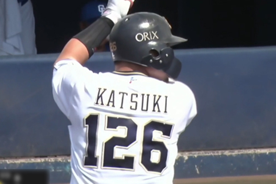 中日戦に出場したオリックス・香月一也【画像：パーソル パ・リーグTV】