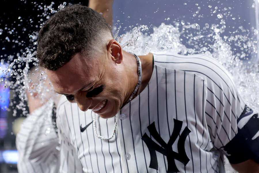 サヨナラ犠飛を放ったヤンキースのアーロン・ジャッジ【写真：ロイター】