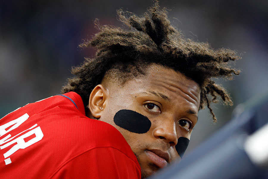 HRダービーを出場辞退したブレーブスのロナルド・アクーニャJr.【写真：ロイター】