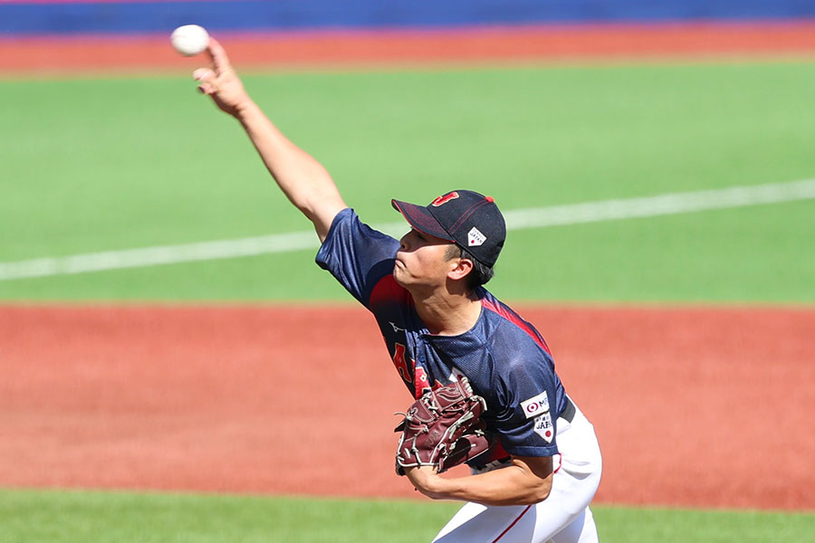 159キロを計測した仙台大・佐藤幻瑛【写真：加治屋友輝】