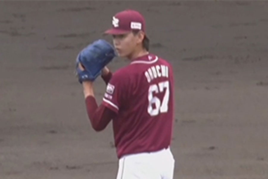 楽天・大内誠弥【画像：パーソル パリーグTV】