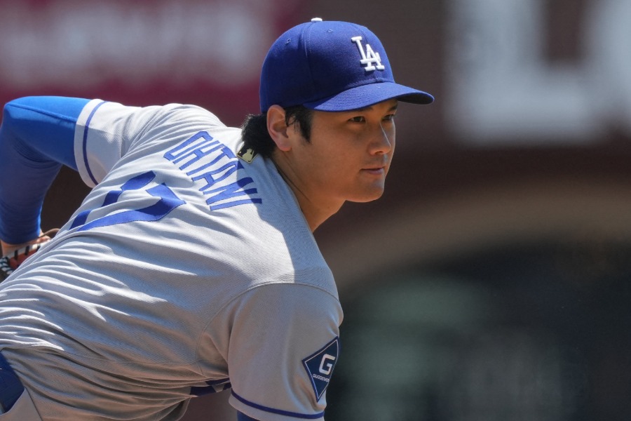 ジャイアンツ戦に出場したドジャース・大谷翔平【写真:ロイター】