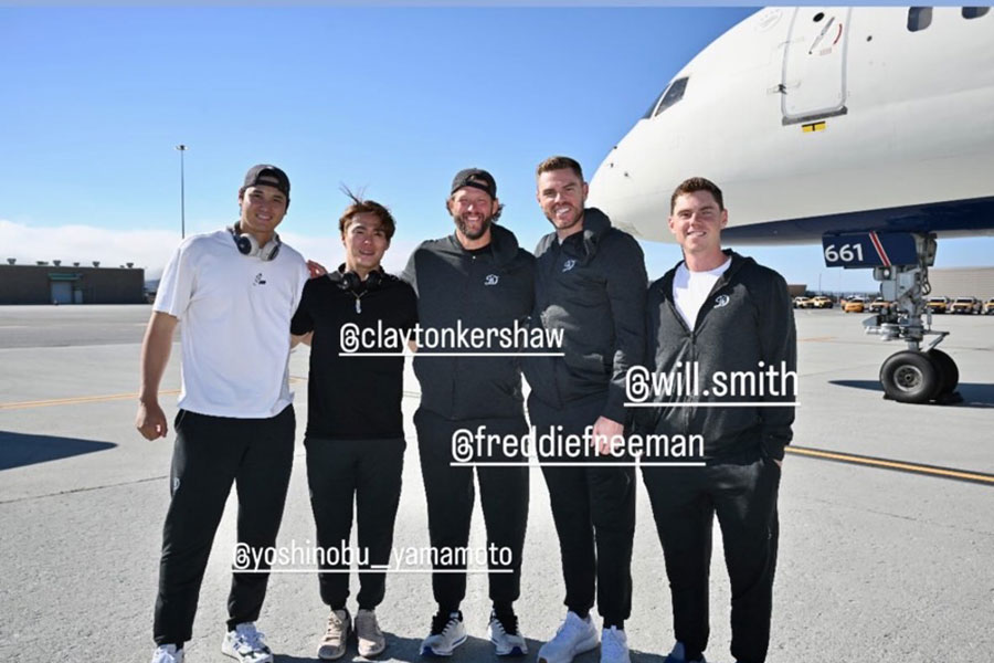 大谷がストーリーズで公開した写真（投稿をスクリーンショット）