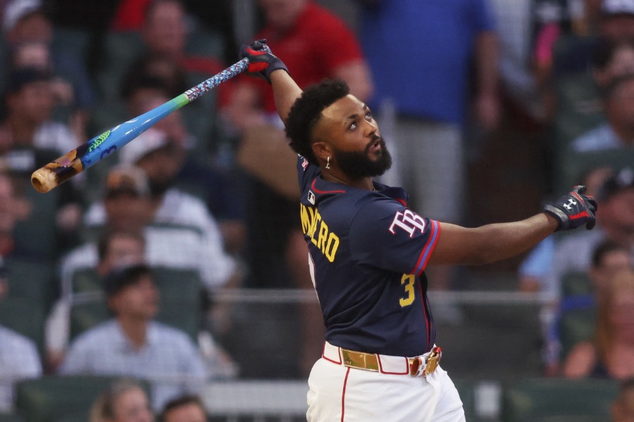 ホームランダービーに出場したレイズのジュニオール・カミネロ【写真：ロイター】