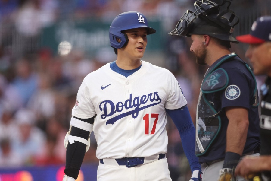 球宴に出場したドジャース・大谷翔平【写真：ロイター】