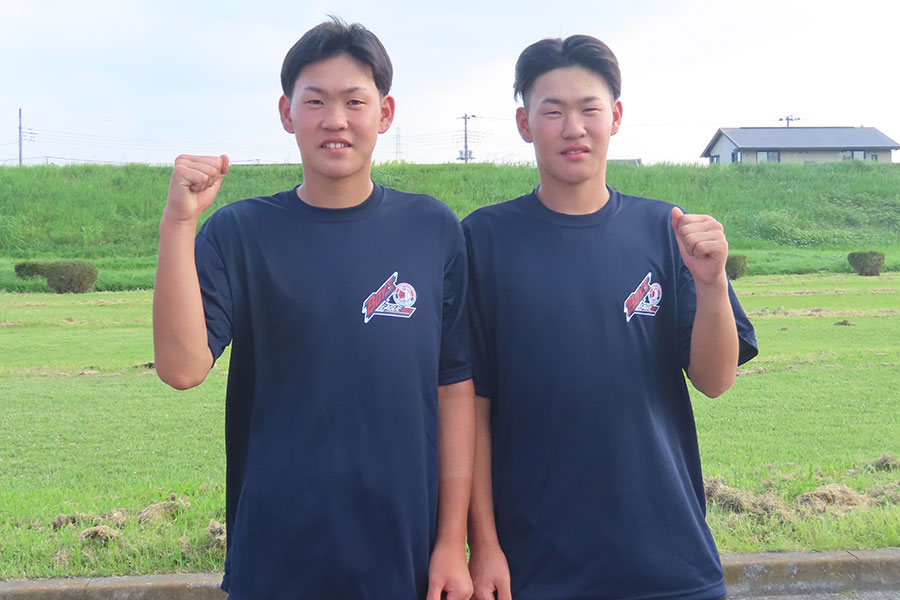 宮城仙北中央ボーイズ・犬飼陽翔（左）と大翔【写真：片倉尚文】