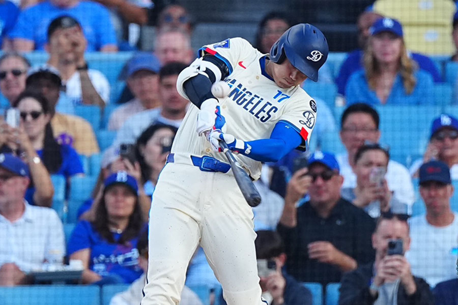33号本塁打を放ったドジャース・大谷翔平【写真：荒川祐史】